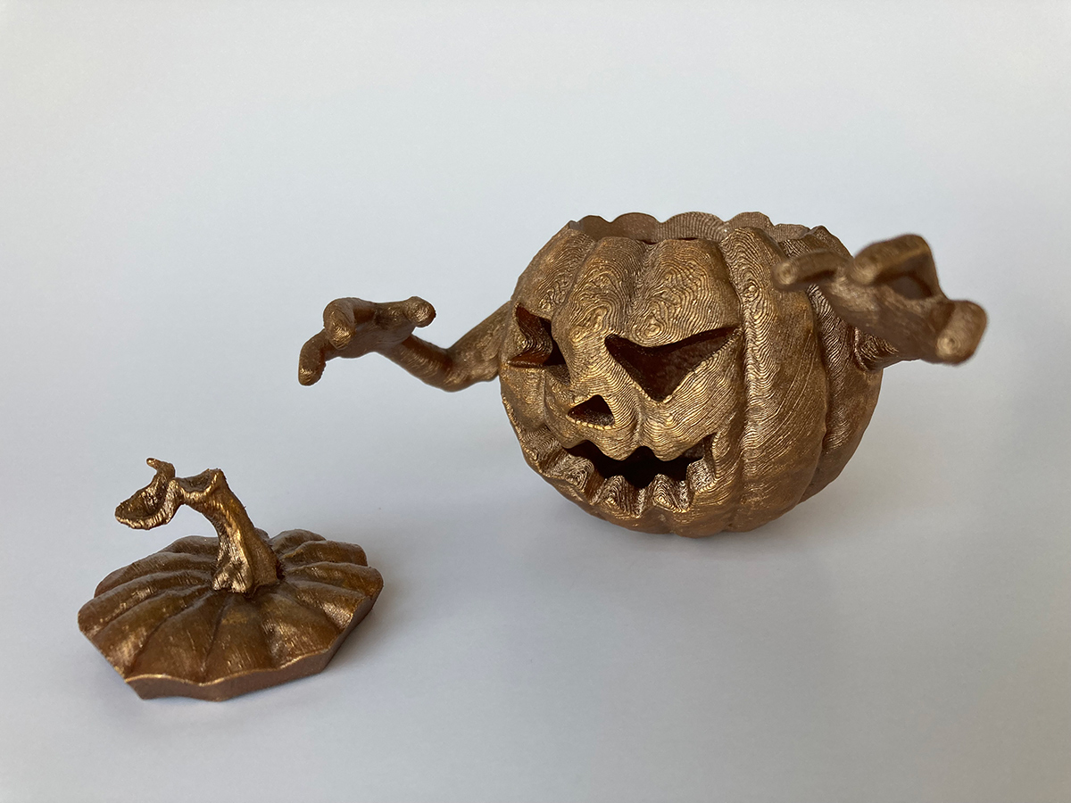 Halloween Pumpkin 3D Printed Home Decor Handmade